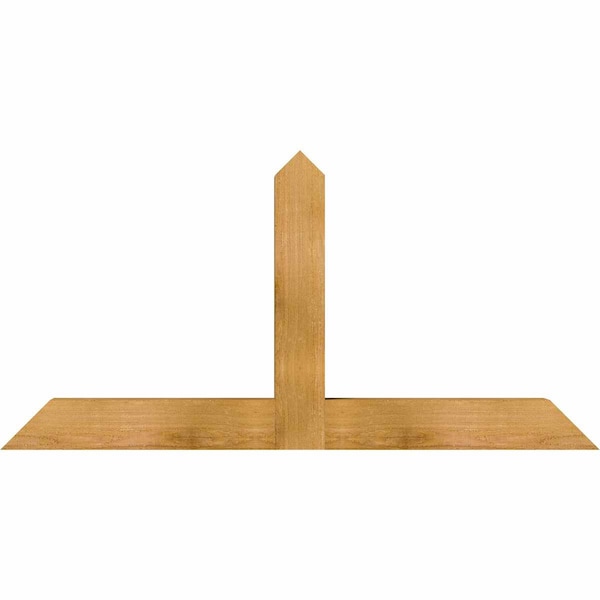 Ekena Millwork Portland Rough Sawn Timber Gable Bracket, Western Red Cedar, 48"W x 24"H x 4"D x 4"F, 12/12 Pitch GBW048X24X0404POR00RWR - main